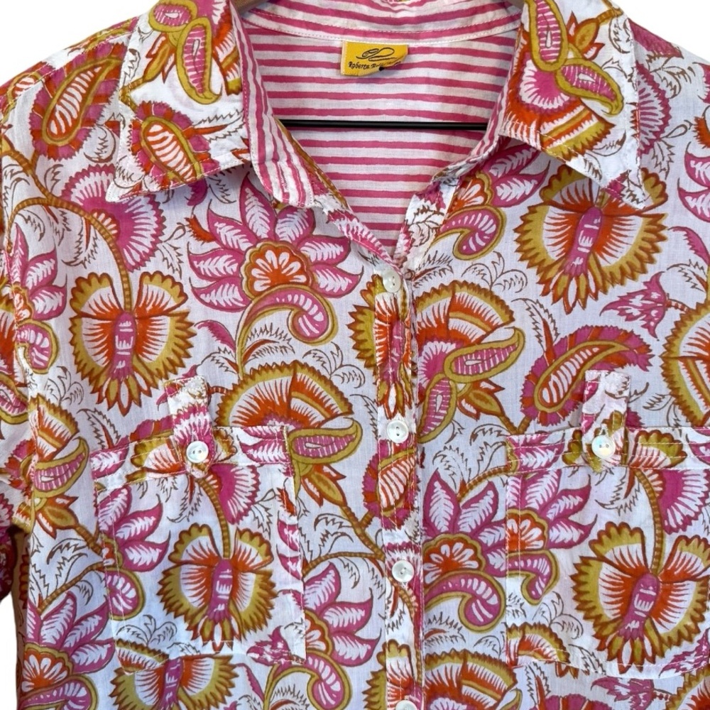 Roberta Roller Rabbit Cotton Button Down Top - image 3